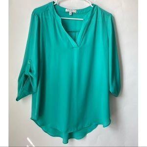 Chaus New York V Neck Womens Blouse